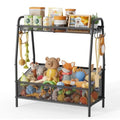 Full Metal Dog Toy Basket 23.6"x11.2"x7.9" Large Dogs Toy Bin with Storage Organizer Chew-Resistant Toy Box for Dog Stuff Acces