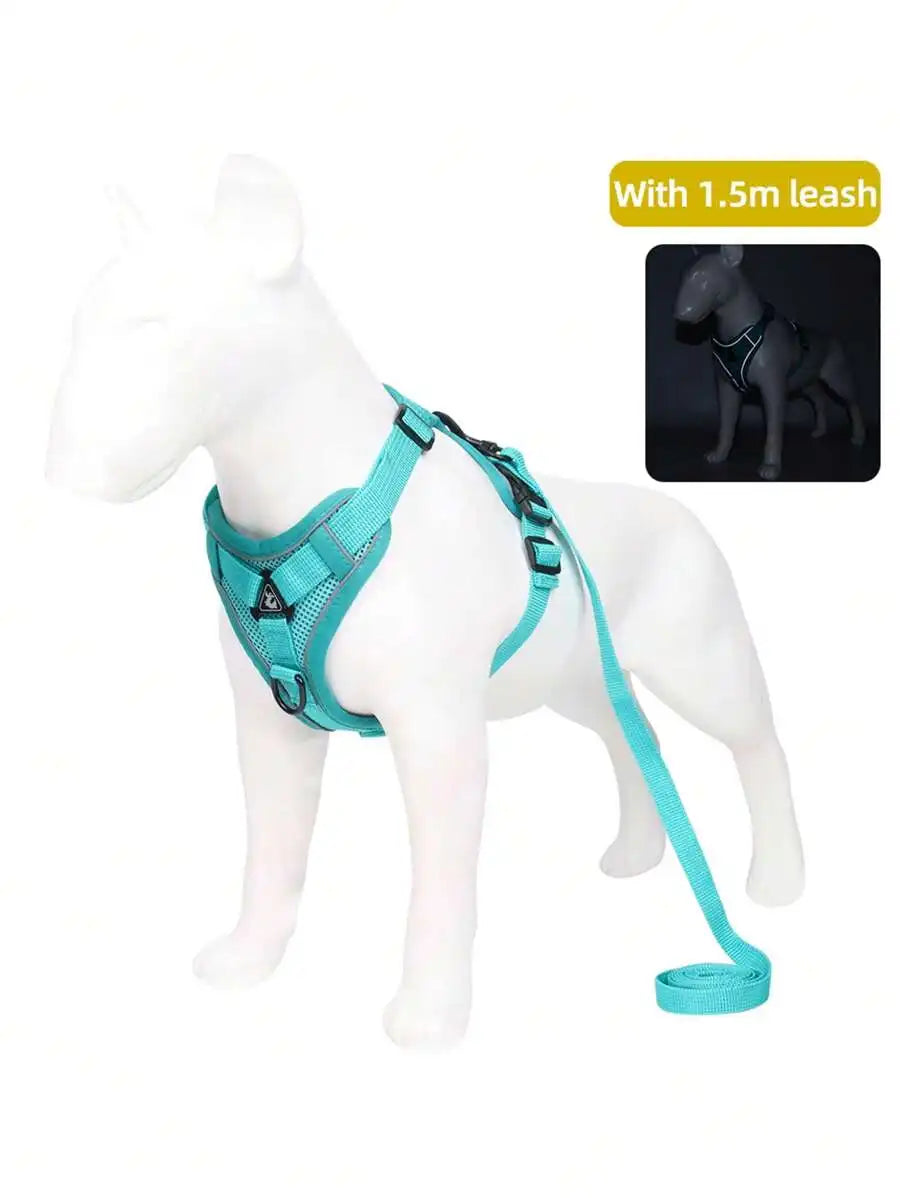 Reflective Pet Harness And Leash Set,