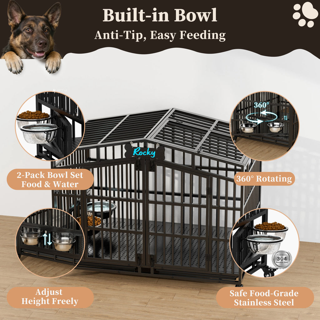 EasyCom 41"/48" Heavy Duty Extra Large  Dog Crate