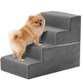 JHK 3-5 Step Right Angled Foam Dog Stairs Ramp