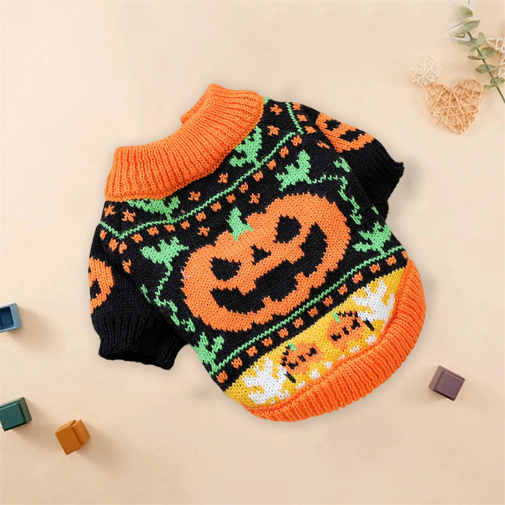 Halloween Jack-o-lantern Costume for Dogs and Cats