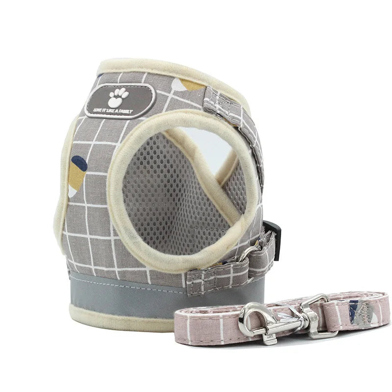Nylon Puppy Harness Vest with Leash