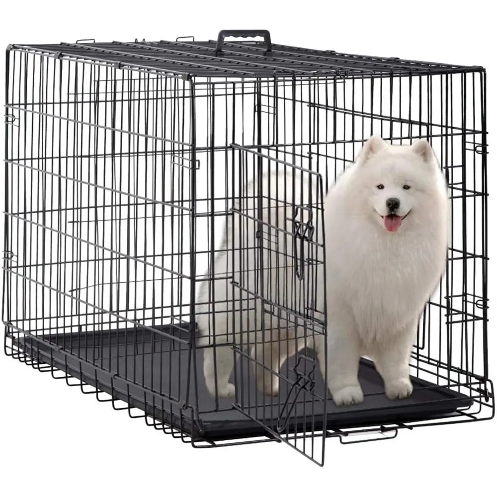 18 Inch Dog Crate, Folding Metal Wire Dog Cage