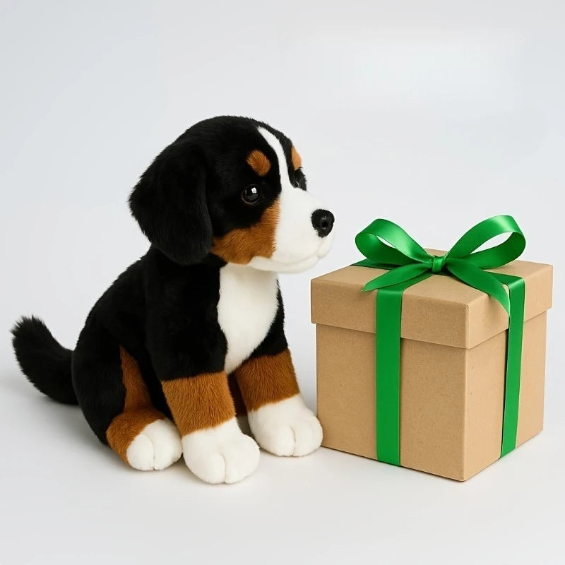 Realistic Bernese Mountain Dog Plush Toy