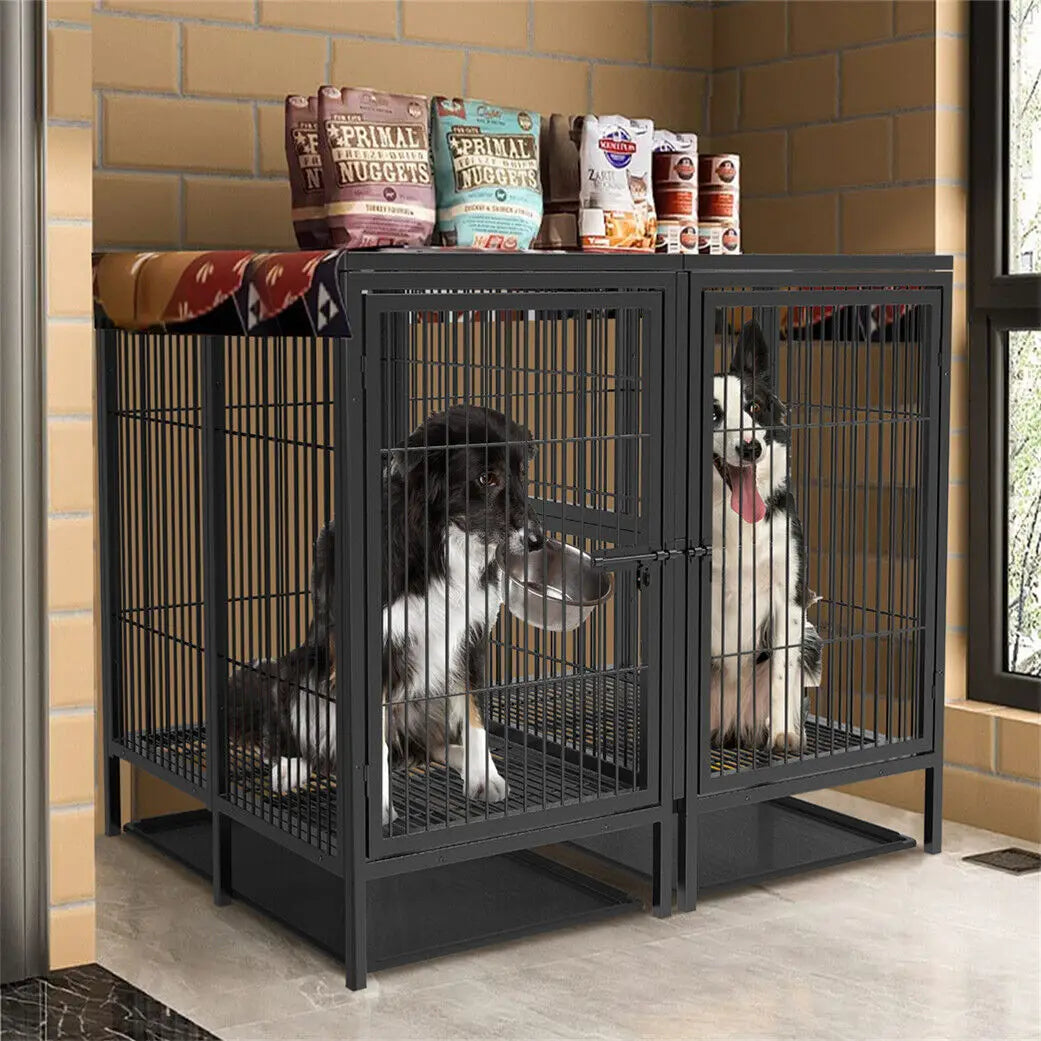 Jumbo Double Large Metal Pet Kennel House Playpen