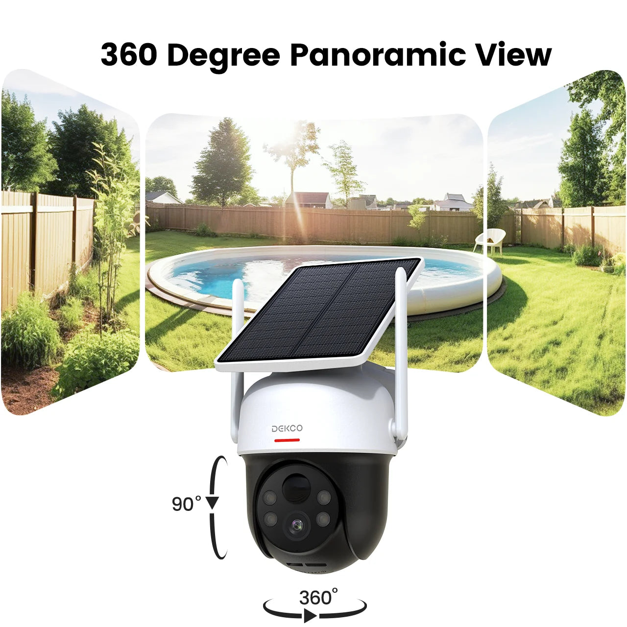 Dekco 2/3/4pcs Solar WiFi Camera