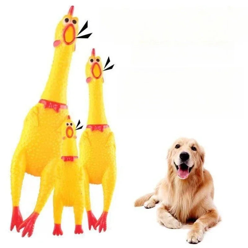 Funny Squeaky Screaming Chicken Pet Toy