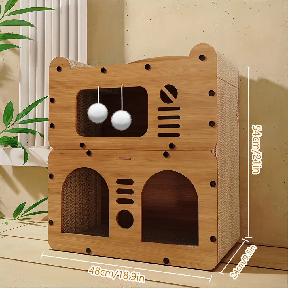 Spacious Cat House for Indoor & Outdoor Use -