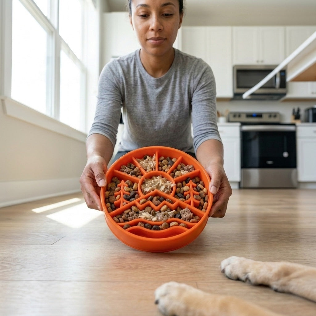- Slow Feeder Dog Bowl