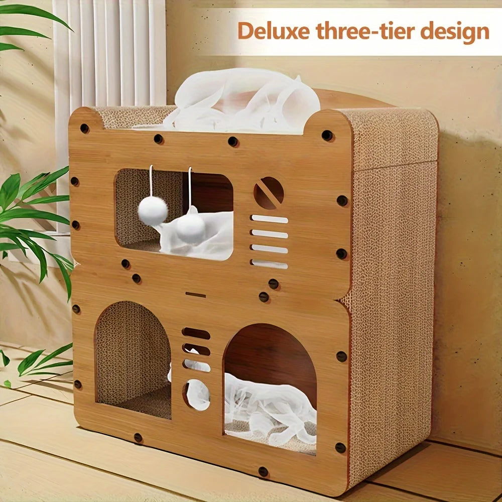 Spacious Cat House for Indoor & Outdoor Use -