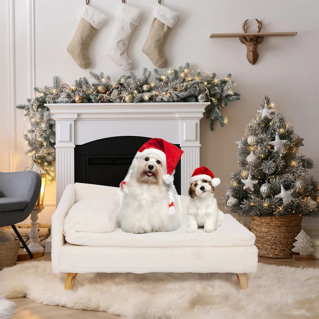 Nordic Elevated Pet Stool Bed, with Cozy Pad Waterproof Bed