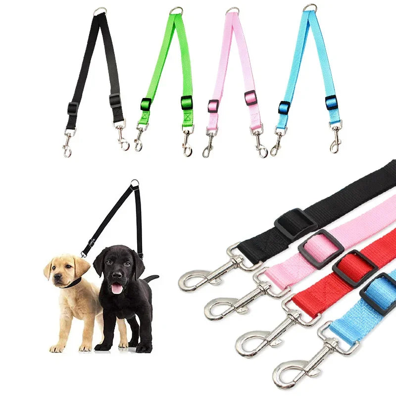Two in One Double Twin Dual Coupler Dog Leash