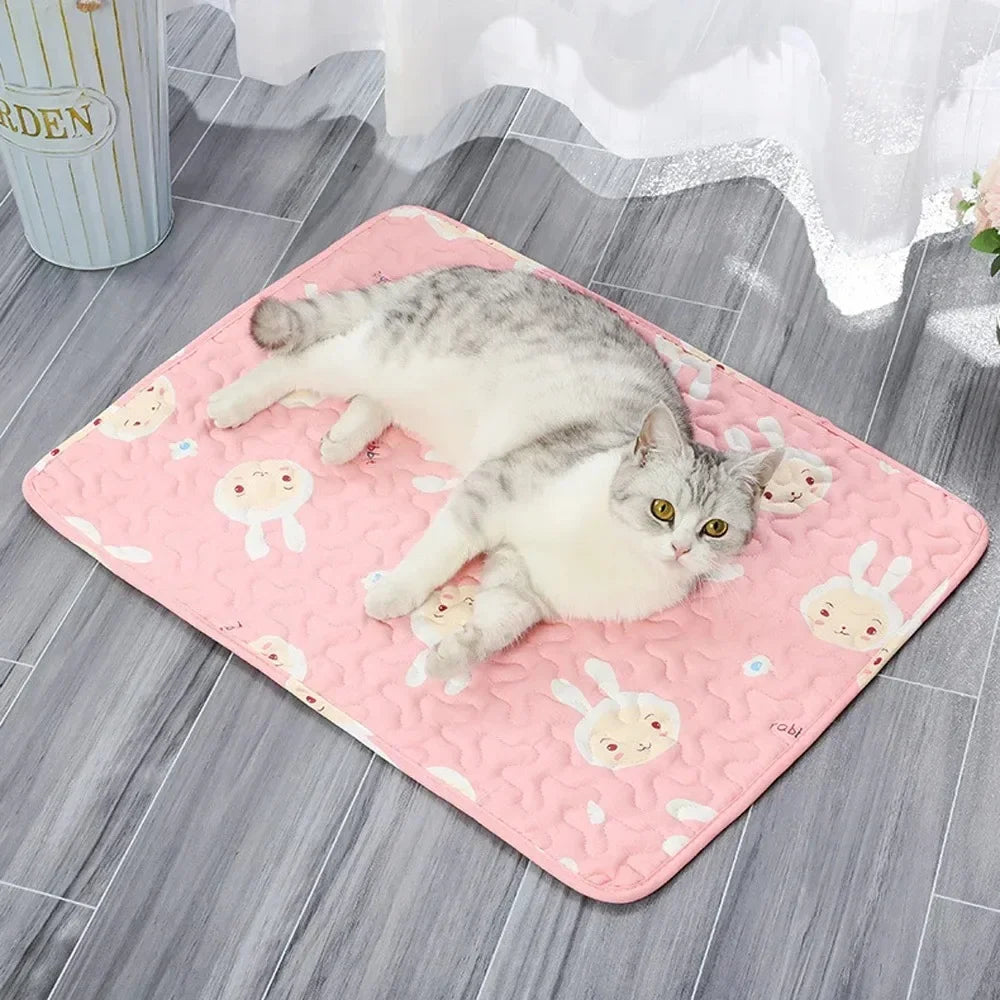 Summer Pet Mat, Cooling Ice Blanket, Breathable Mat