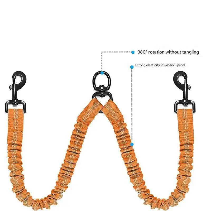 No Tangle Pet Dog Double Leashes