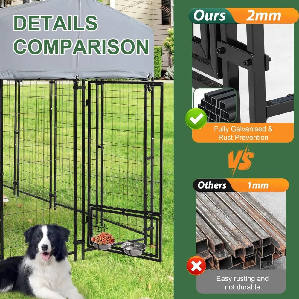 8x4x6 FT Heavy Duty Outdoor Dog Kennel