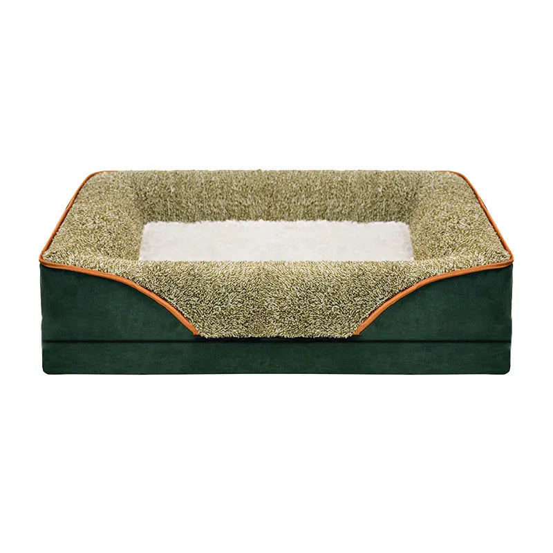 An oversized dog bed, removable  pads and washable