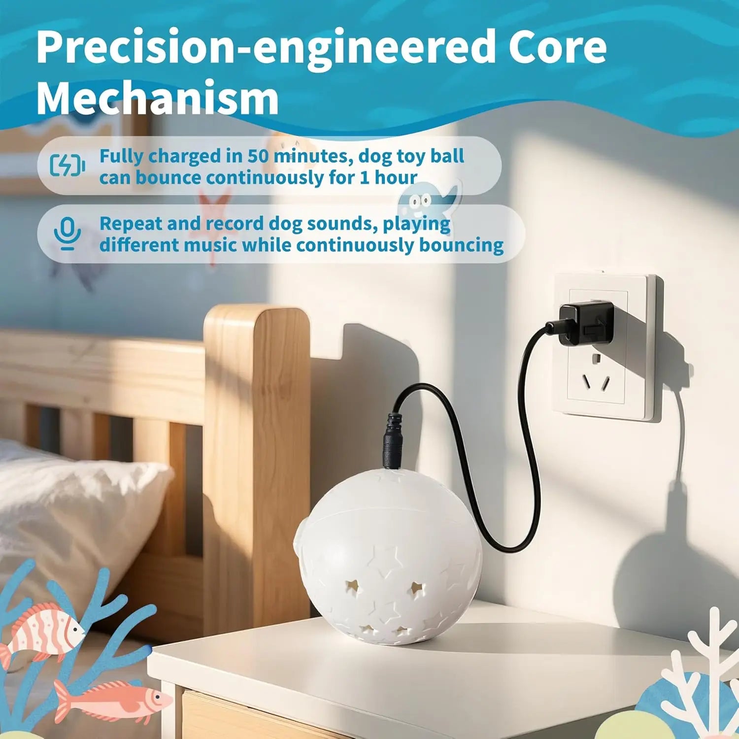 Rechargeable Interactive Moving Dog Toy