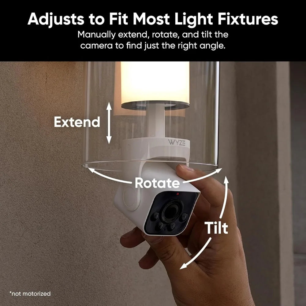 Bulb cam security camera with siren alarm