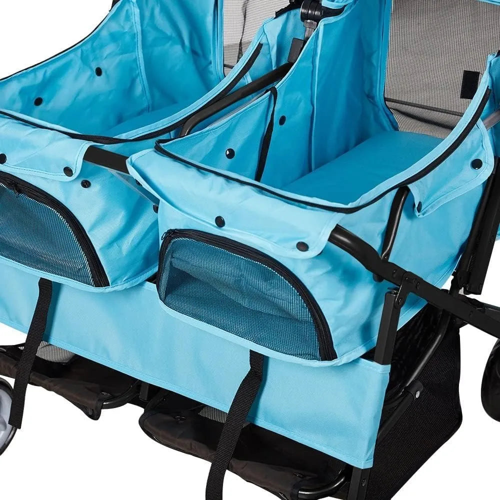 Folding Twin Pet Stroller