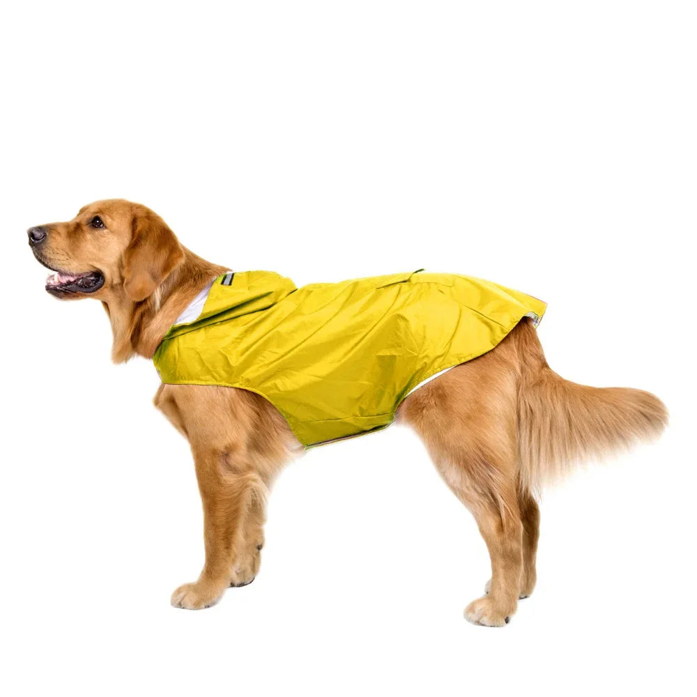 Dog Reflective Waterproof Raincoat Jacket  with Hood