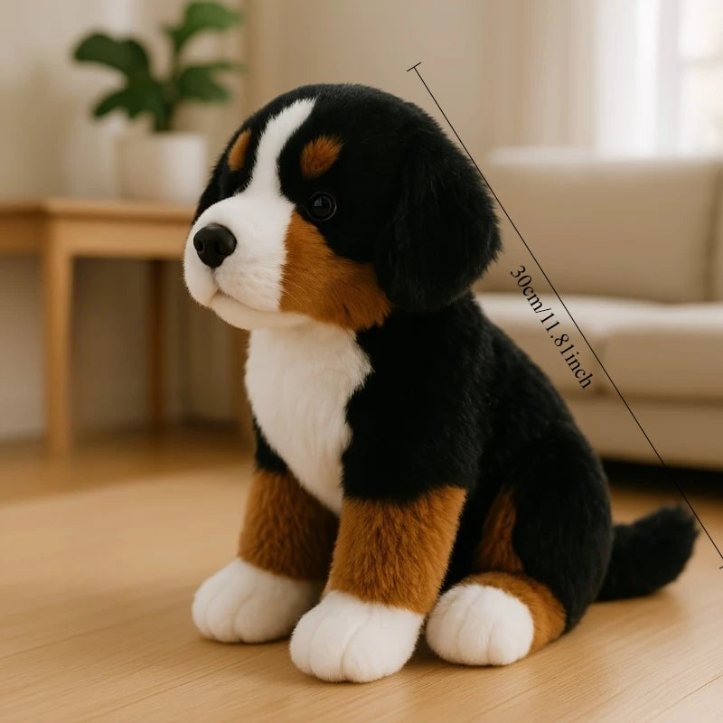 Realistic Bernese Mountain Dog Plush Toy