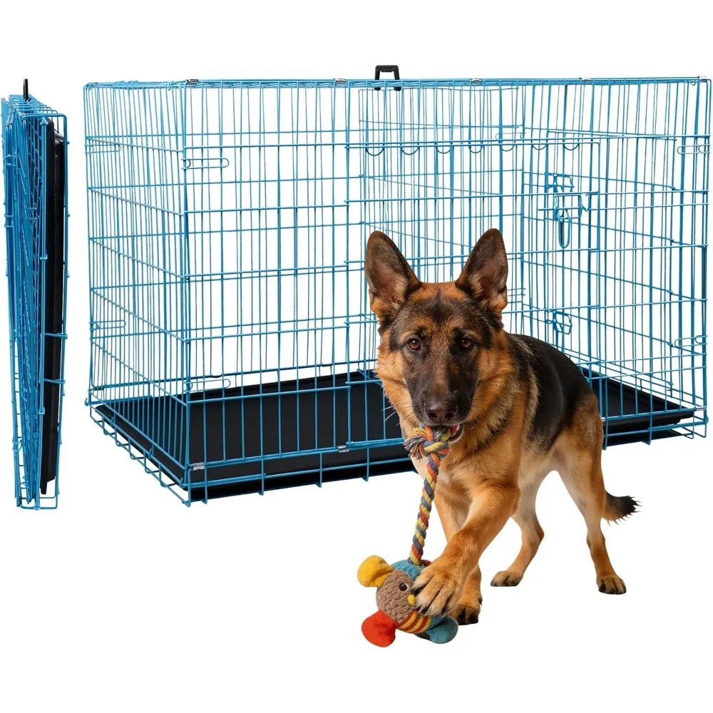 18 Inch Dog Crate, Folding Metal Wire Dog Cage