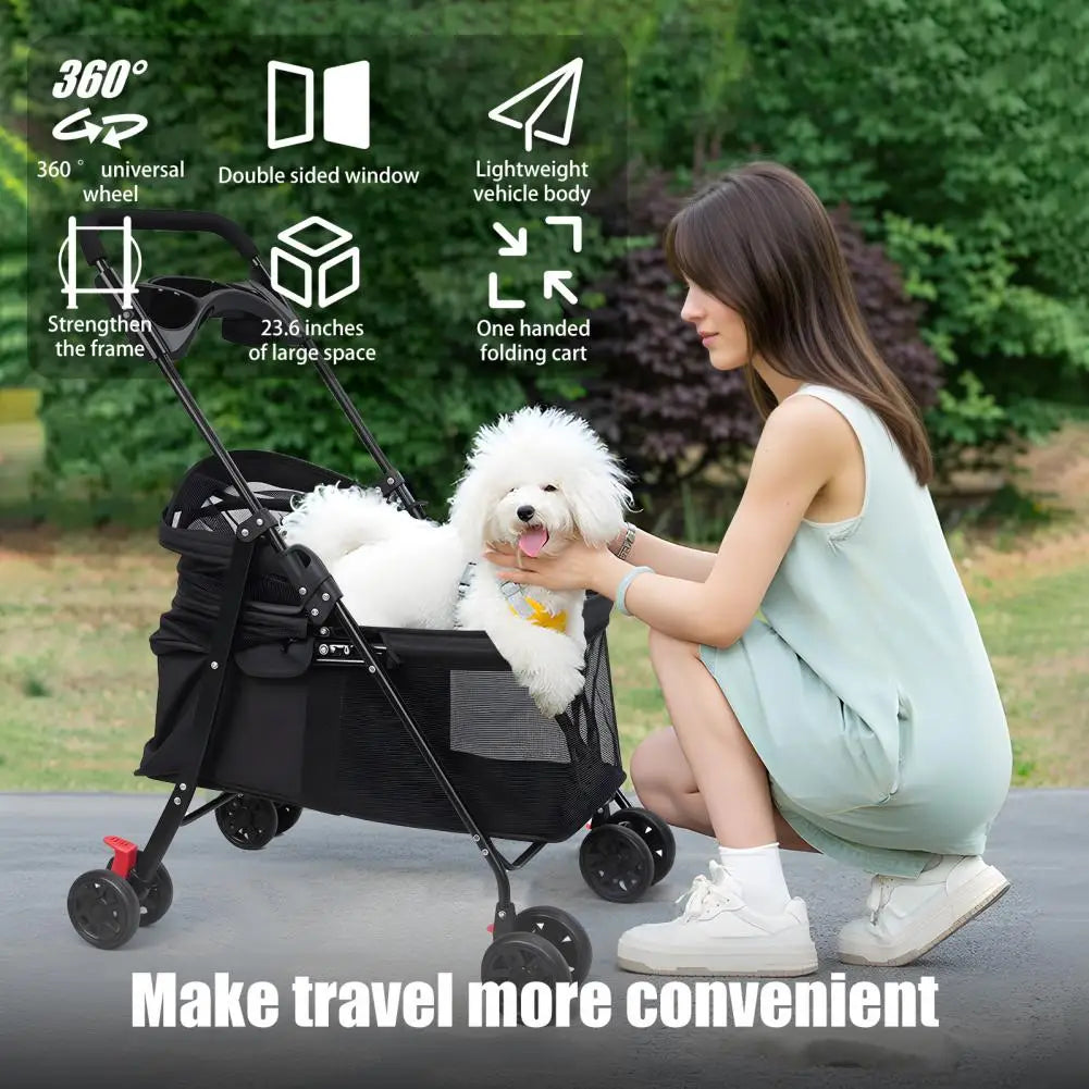 Outdoor Travel Pet Folding Stroller
