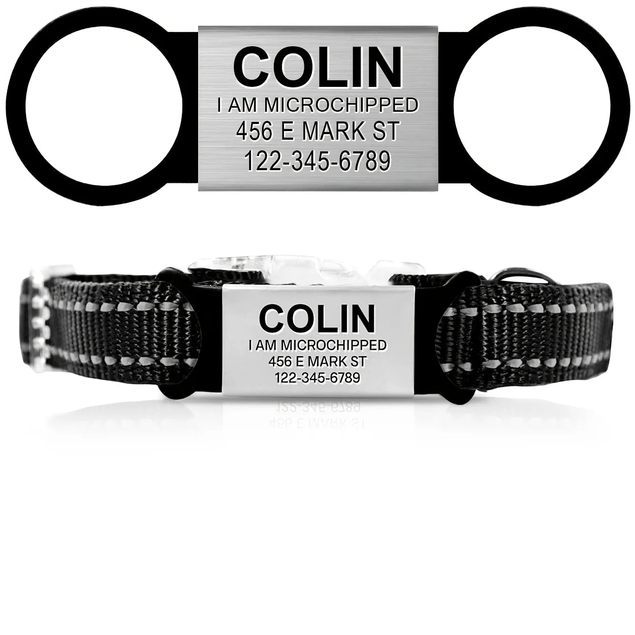 Personalized and Custom Dog Tag for Pets - No Noise -