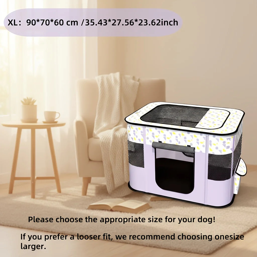 Fashionable Foldable Rectangular Pet Cage