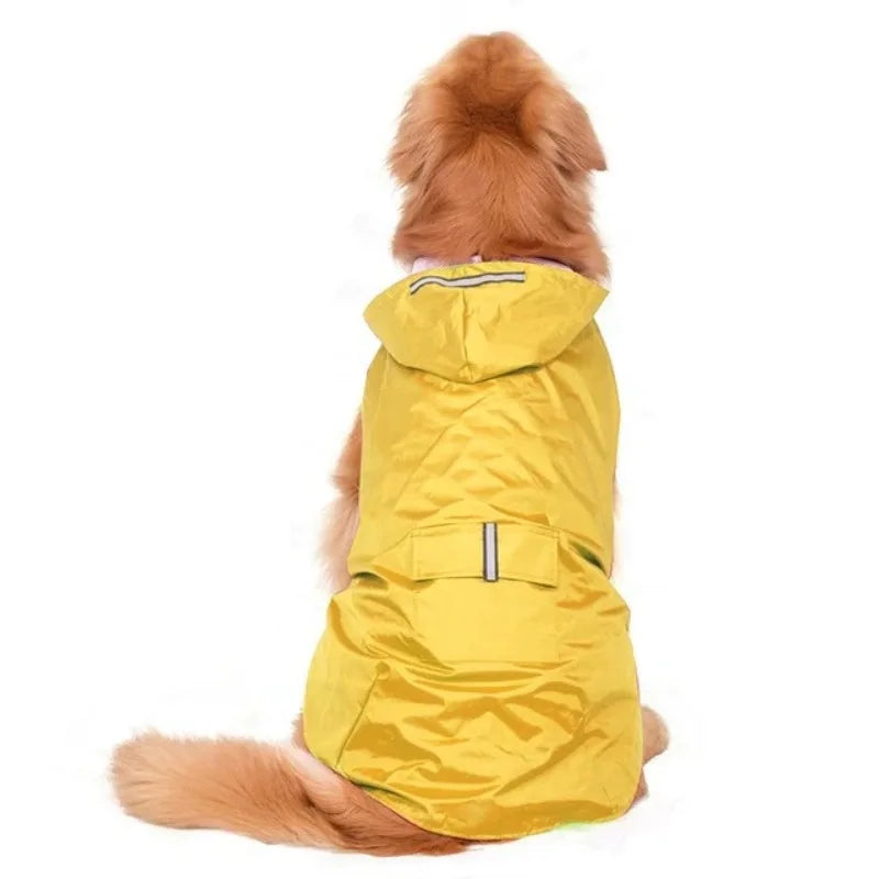 Dog Reflective Waterproof Raincoat Jacket  with Hood