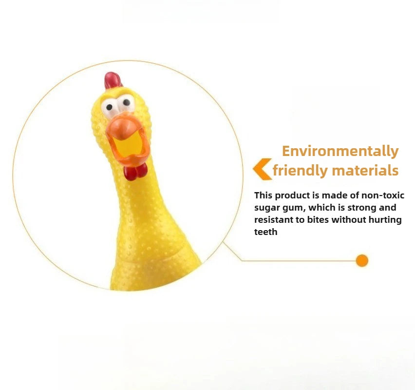 Funny Squeaky Screaming Chicken Pet Toy