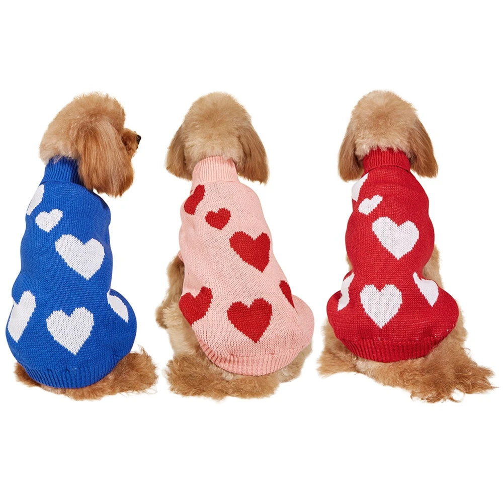 Cute Warm Dog/Cat  Sweater with Heart Pattern