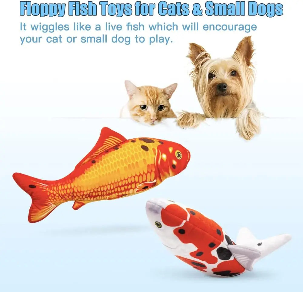TOOGE 2 Pack 9" Floppy Fish Cat Toys