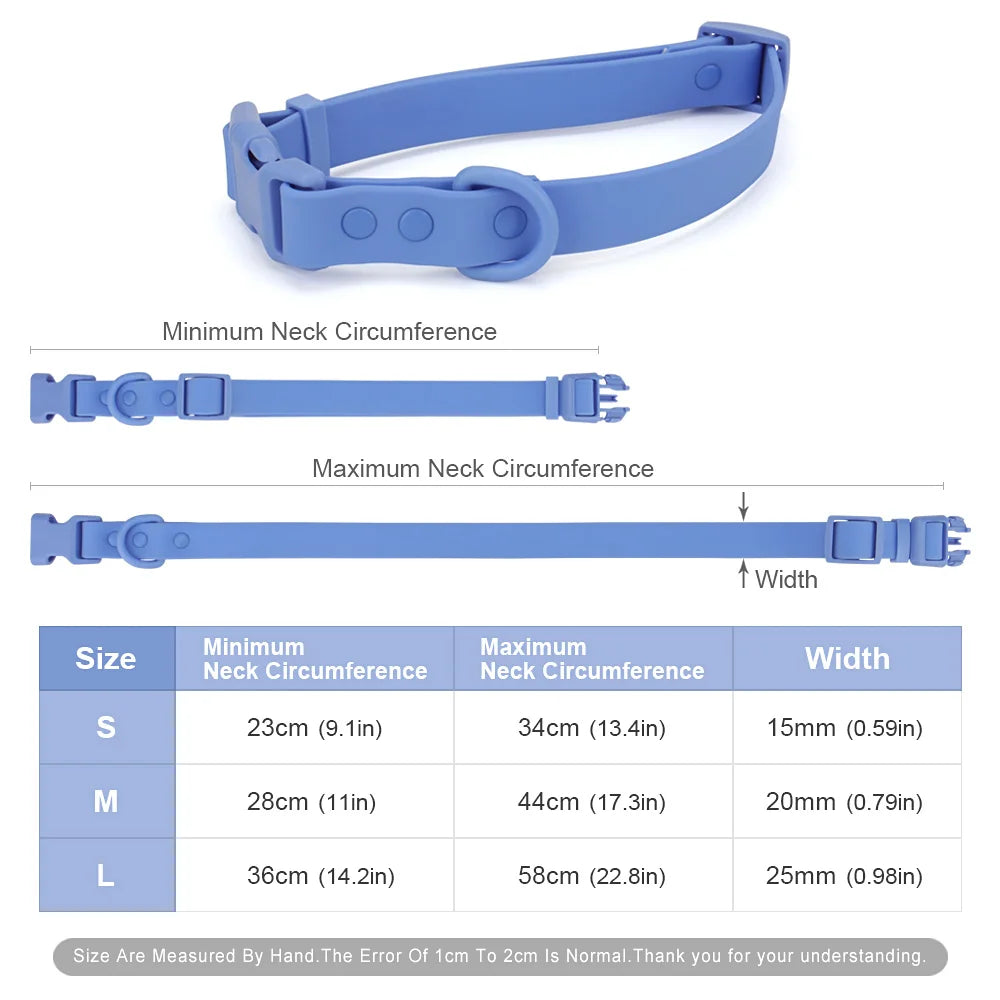 Waterproof PVC Dog Collar Adjustable Collar