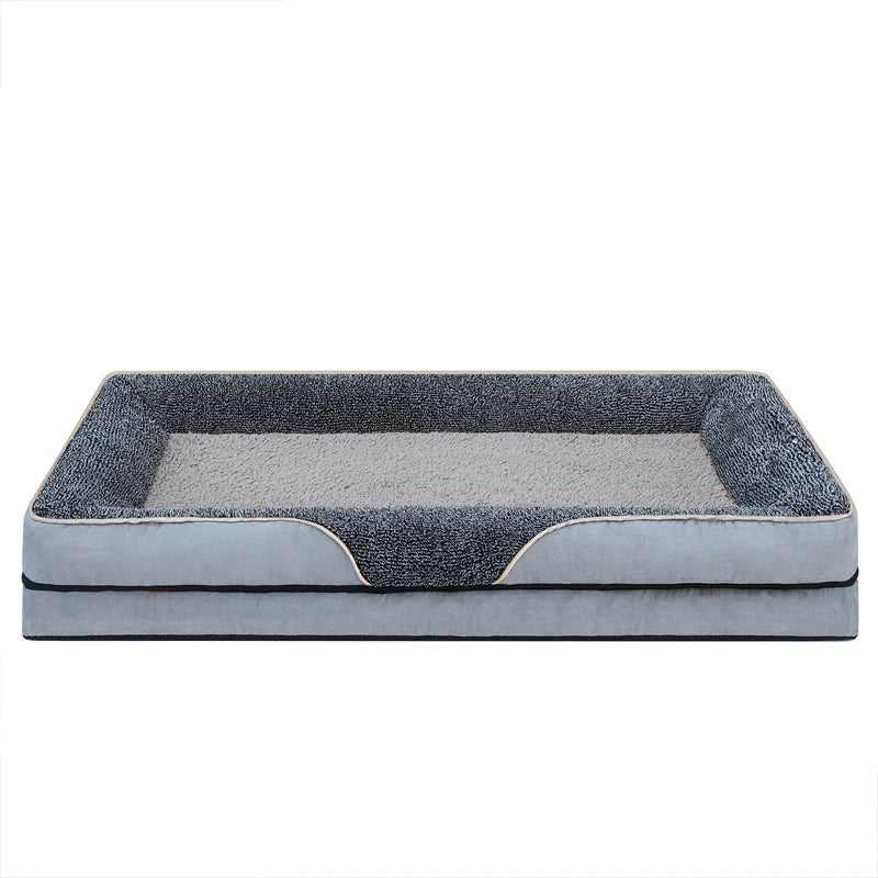 An oversized dog bed, removable  pads and washable