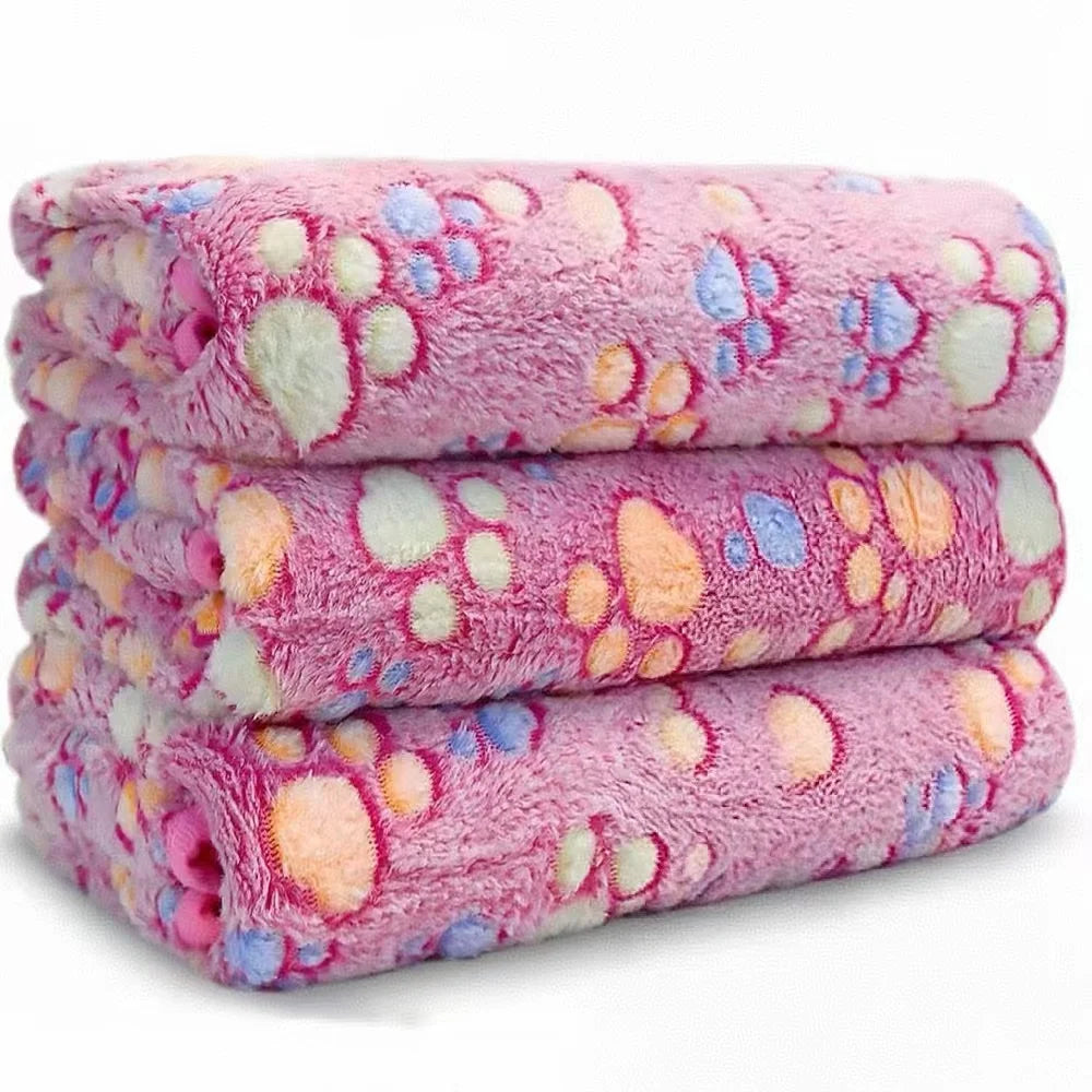 1Pc Super Soft Fluffy Fleece Pet Blanket -