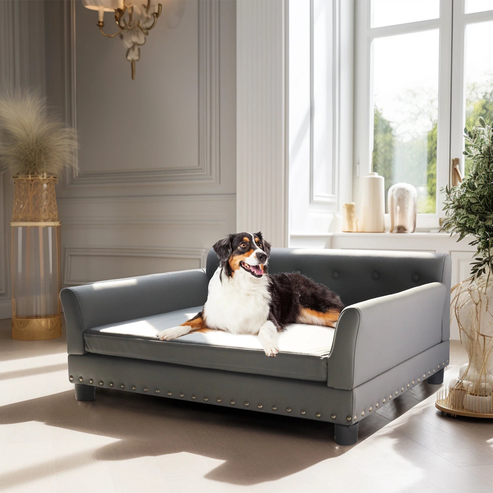 BINGOPAW Rectangle Pet Bed for Medium and Large Dogs