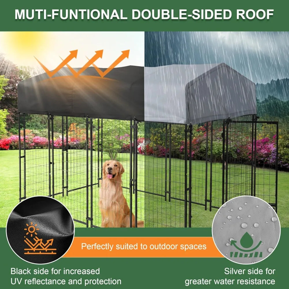 8x4x6 FT Heavy Duty Outdoor Dog Kennel