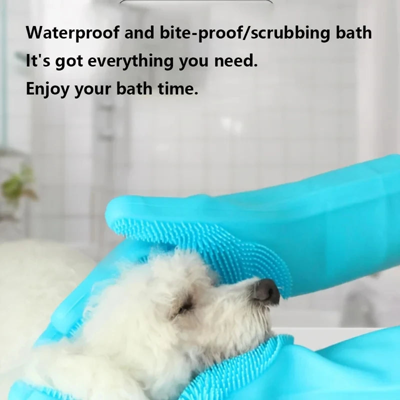 Pet Grooming Cleaning Gloves for  Dog and  Cat Bathing