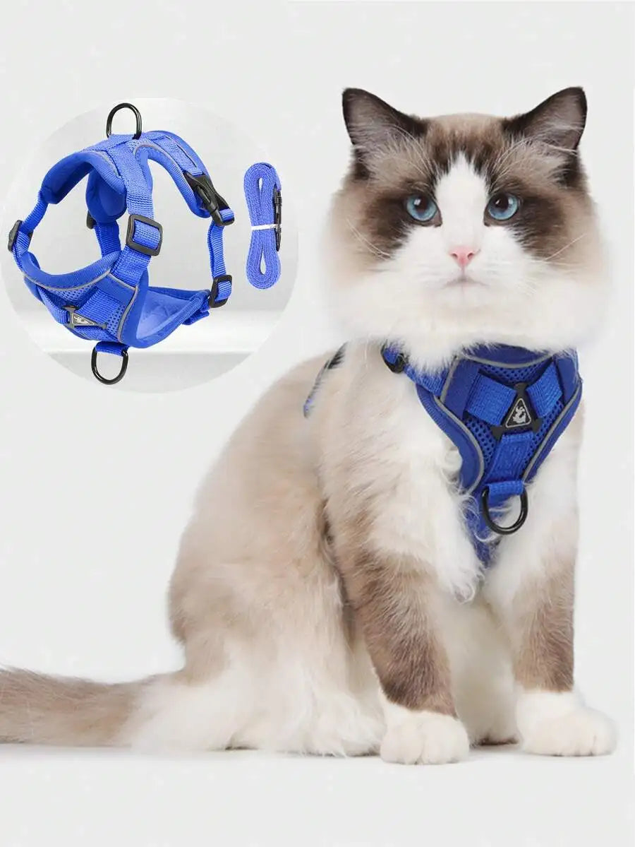 Reflective Pet Harness And Leash Set,
