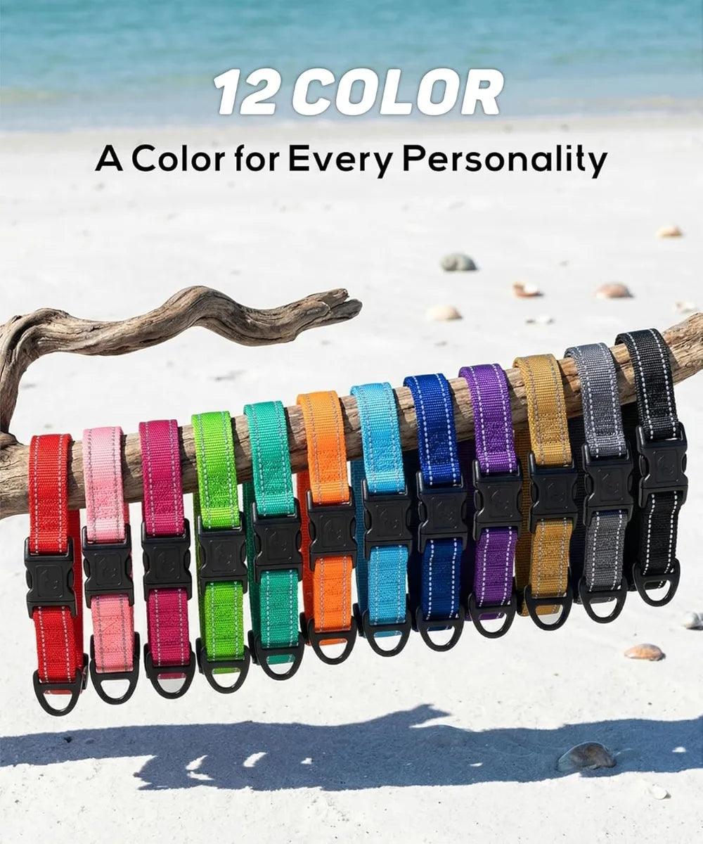 Reflective Nylon Dog Collars,