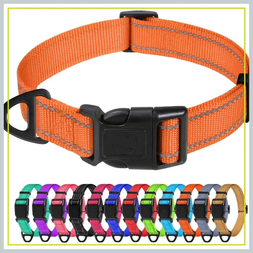 Reflective Nylon Dog Collars,
