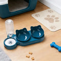 Plastic Triple Cat Bowls For Food And Water
