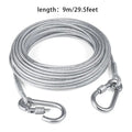 Double-headed Dog Tie Out Cable Leash ,raction rope with metal buckle steel wire anti-rust training collar,Outdoor Dogs Strap