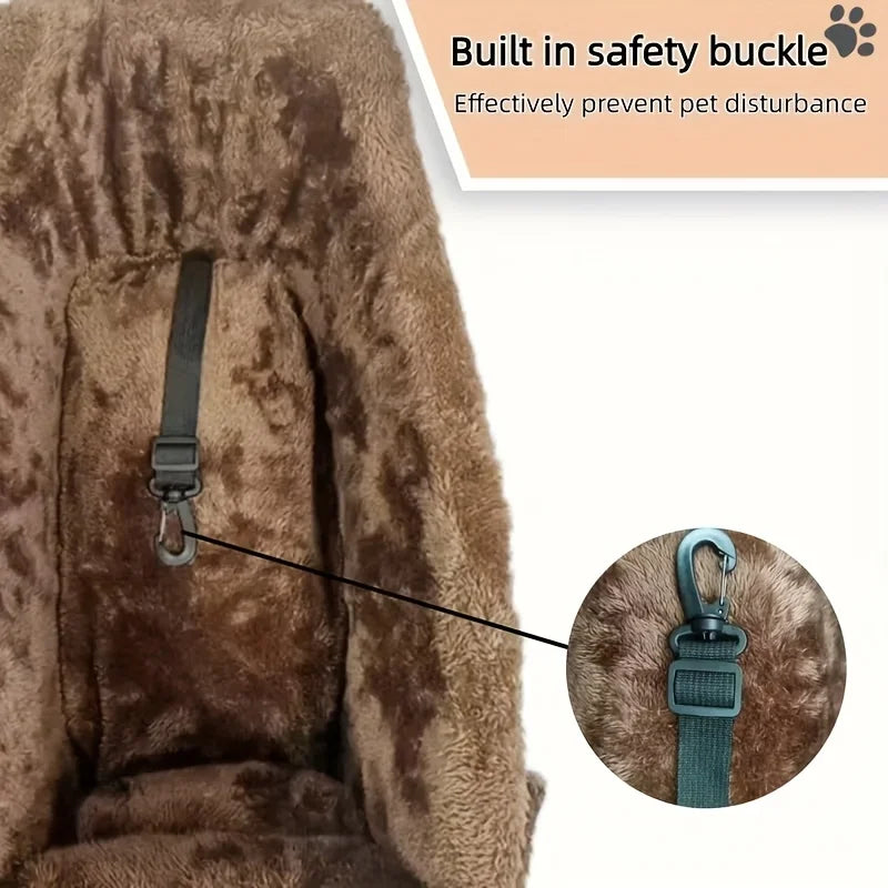 Black Fabric Dog Car Seat -