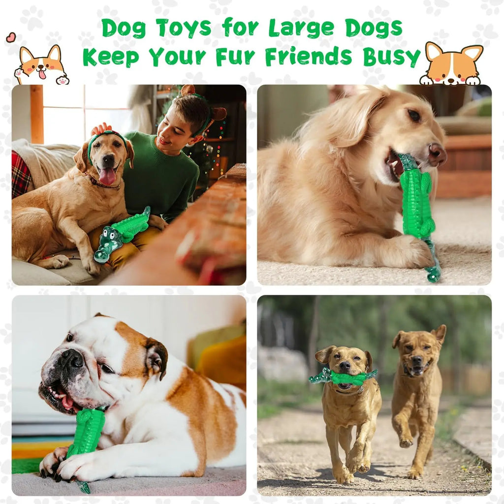 Aggressive Chewers Faux Alligator Dog Toys