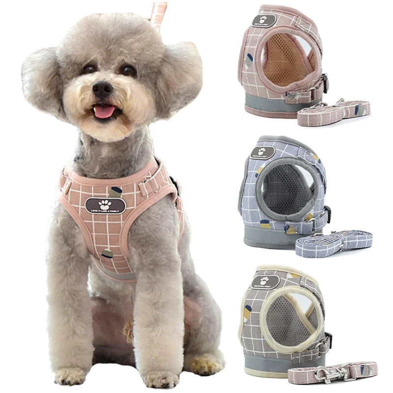 Nylon Puppy Harness Vest with Leash