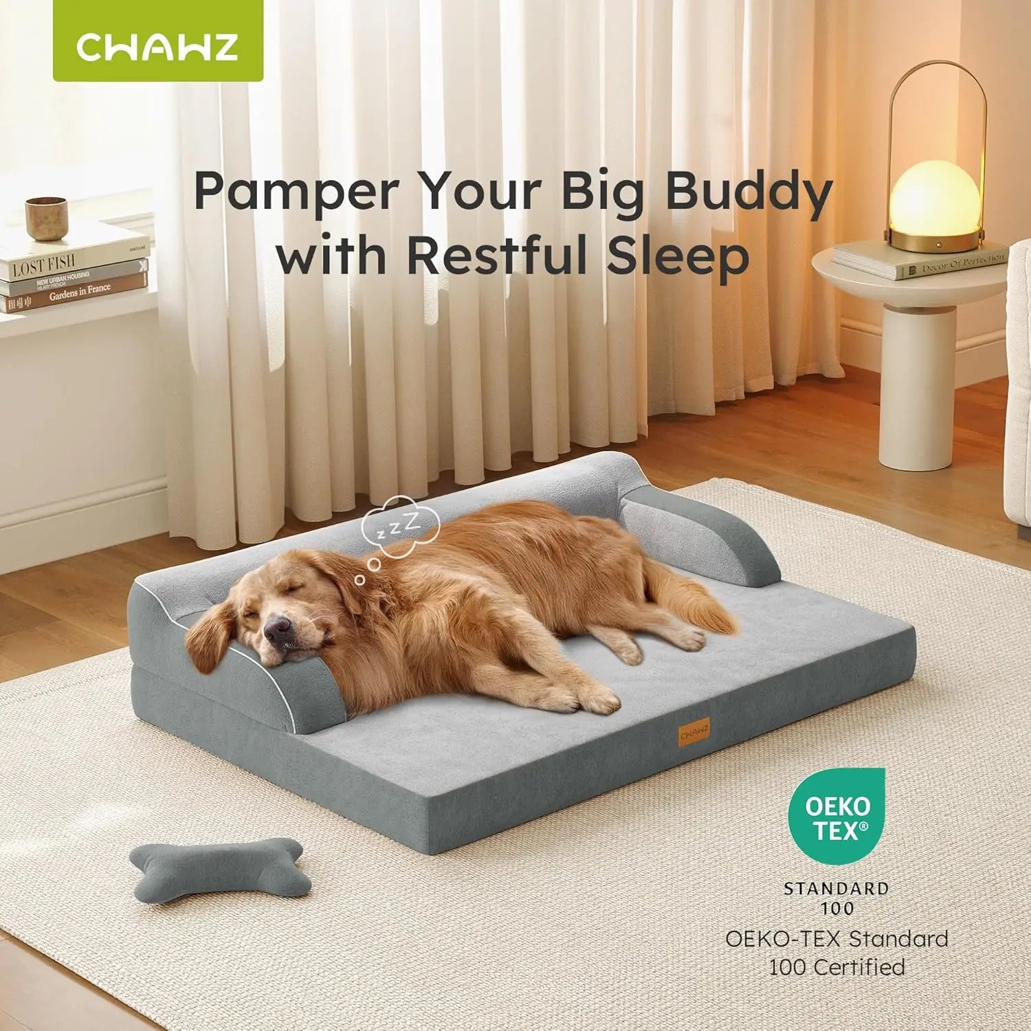 Extra Large Orthopedic Dog Bed with Cooling Memory Foam