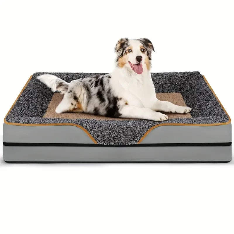 An oversized dog bed, removable  pads and washable