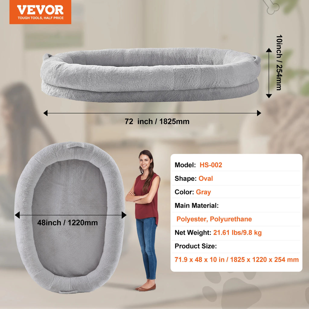 SucceBuy Human Dog Bed for Adult Human Size Dog